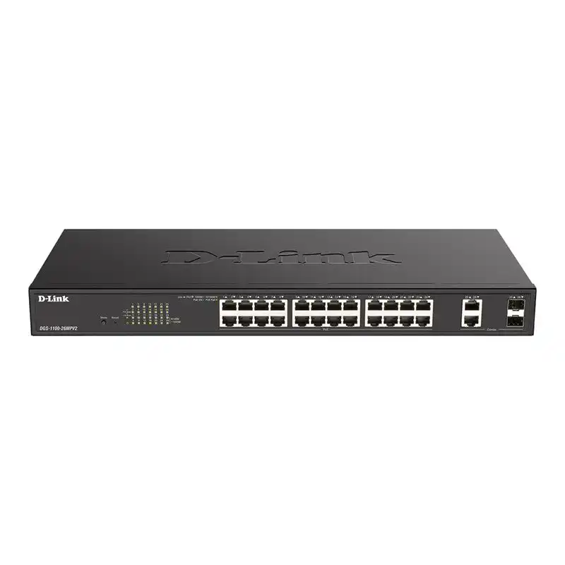 D-Link DGS 1100-26MPV2 - Commutateur - intelligent - 24 x 10 - 100 - 1000 (PoE) + 2 x SFP Gigabit... (DGS-1100-26MPV2/E)_1